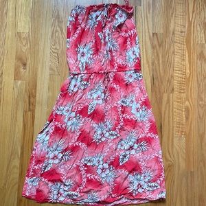 Strapless Tropical Dress